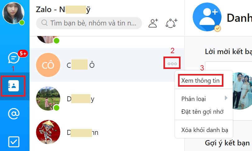 Làm sao để biết số điện thoại bạn bè trên Zalo điện thoại và máy tính?