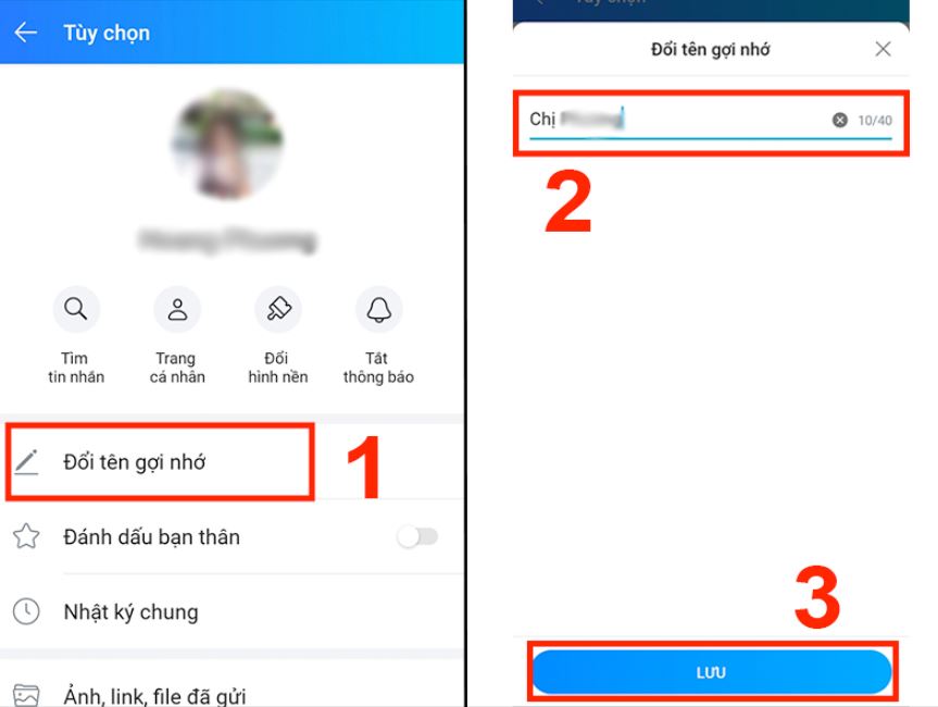 Cách đổi tên gợi nhớ trên Zalo bằng điện thoại, máy tính