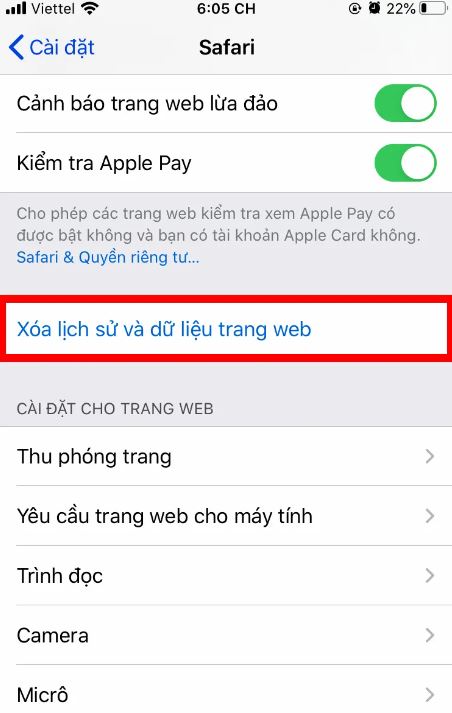 Cách xóa lịch sử duyệt web trên điện thoại iPhone, Android