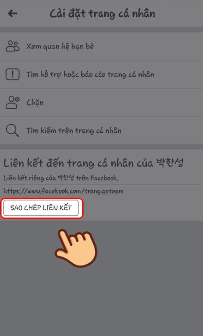 Hướng dẫn sao chép đường link bài viết, trang cá nhân trên Facebook