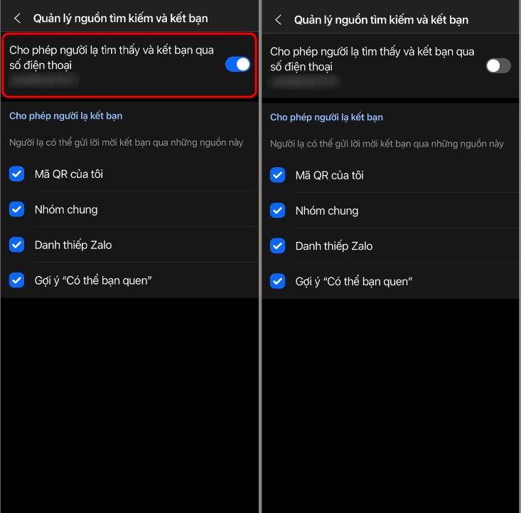 cách chặn và bỏ chặn tìm zalo qua số điện thoại
