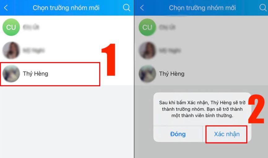 Chuyển quyền admin trưởng nhóm trong Zalo như thế nào?