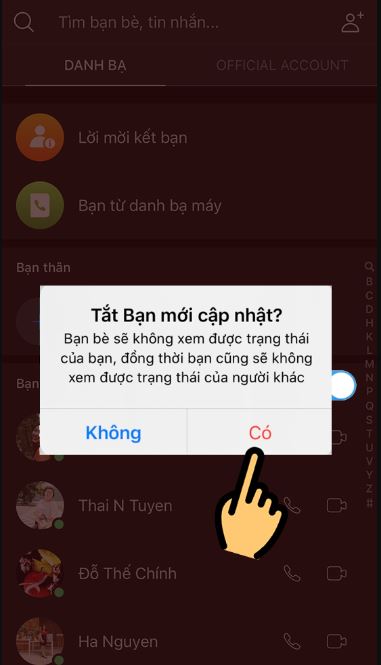 Thông báo zalo Vừa mới truy cập là gì? Cách tắt trạng thái online