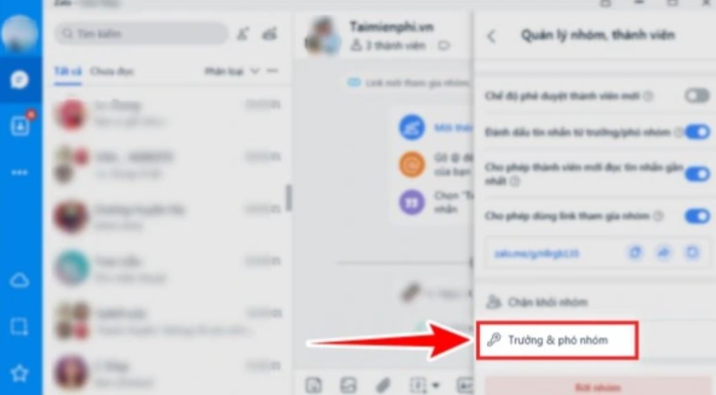 Chuyển quyền admin trưởng nhóm trong Zalo như thế nào?
