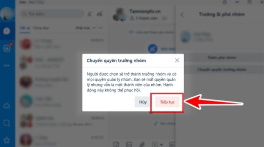 Chuyển quyền admin trưởng nhóm trong Zalo như thế nào?