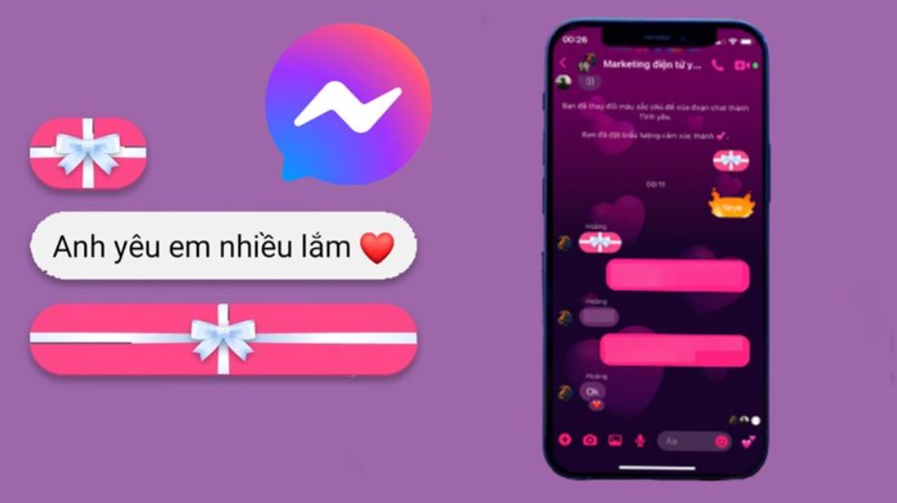 Hướng dẫn nhắn tin có hiệu ứng hộp quà Messenger