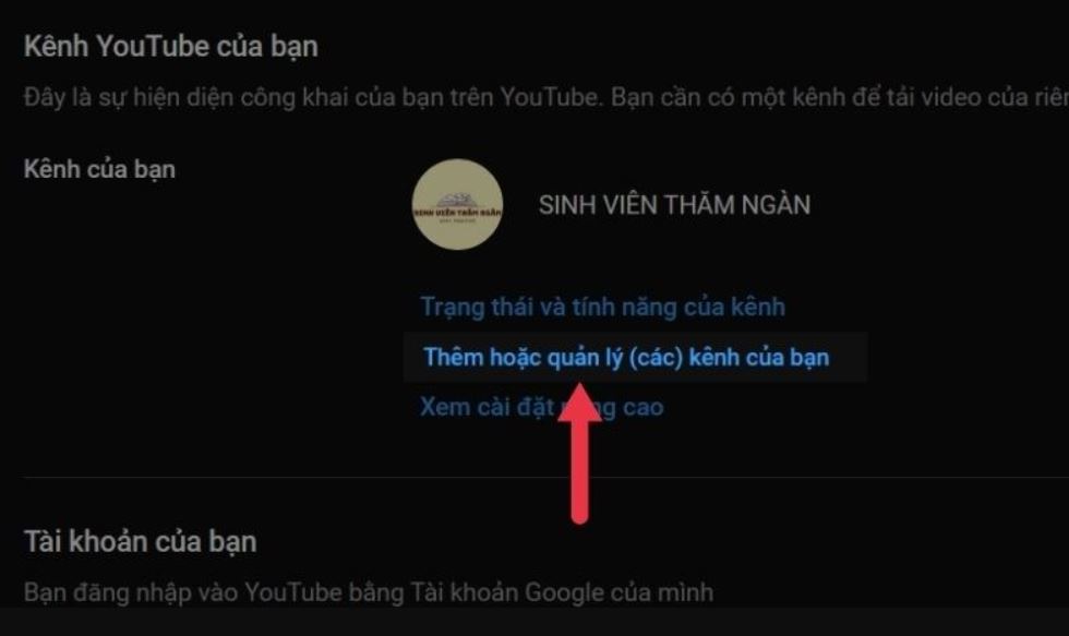 Chi tiết cách chuyển kênh YouTube sang Gmail khác