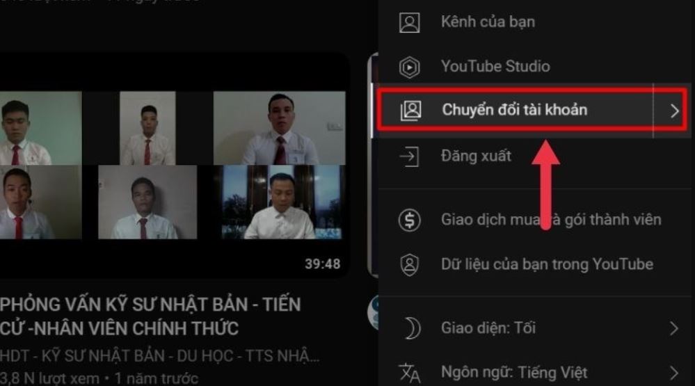 Chi tiết cách chuyển kênh YouTube sang Gmail khác